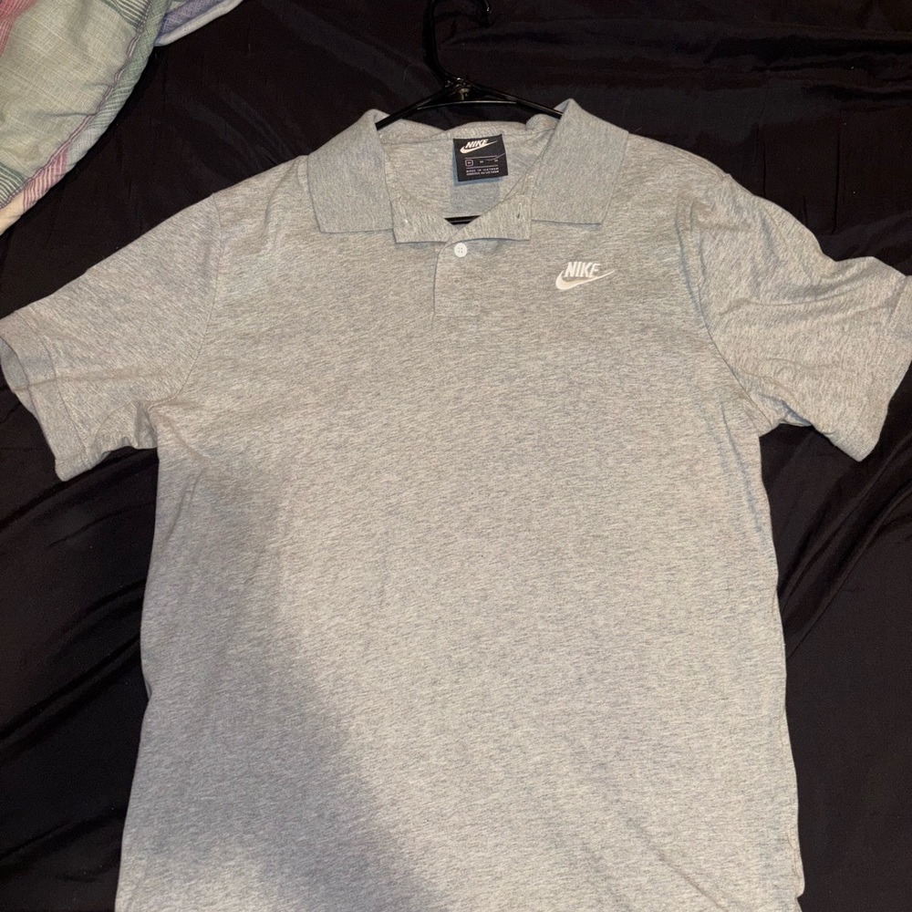 Nike Men's Light Gray Polo Shirt